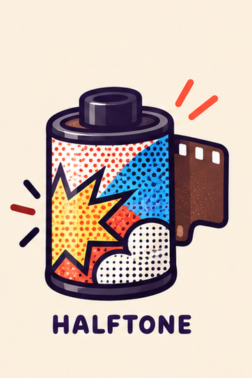 Halftone cartridge illustration