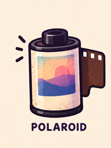 Polaroid cartridge illustration