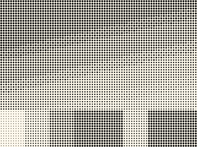 Halftone on the common synthetic source
